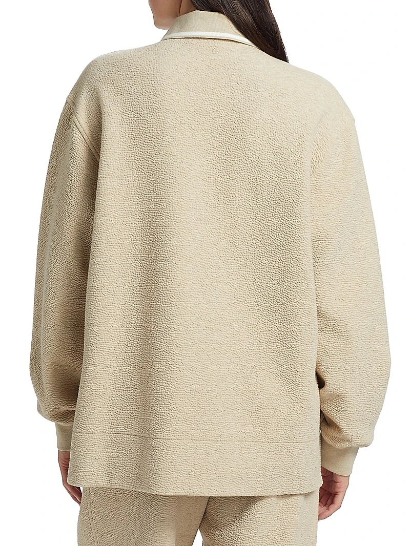 Genevieve Cloqué-Knit Sweater