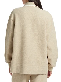 Genevieve Cloqué-Knit Sweater