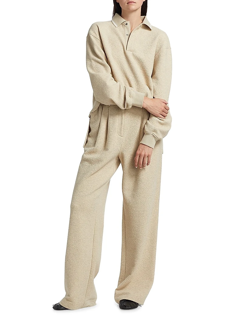 Genevieve Cloqué-Knit Sweater