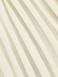 Rosalyn Pleated Faux-Leather Midi-Skirt