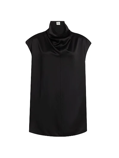 Satin Funnel Neck Top