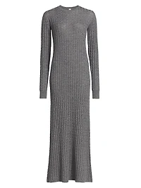 Cable-Knit Wool Maxi Sweaterdress