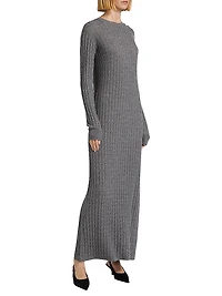 Cable-Knit Wool Maxi Sweaterdress