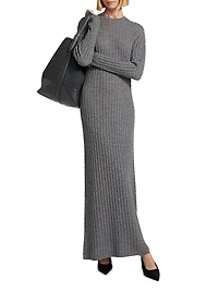 Cable-Knit Wool Maxi Sweaterdress