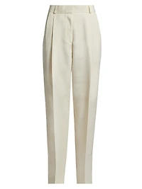Double-Pleated Tailored Trousers