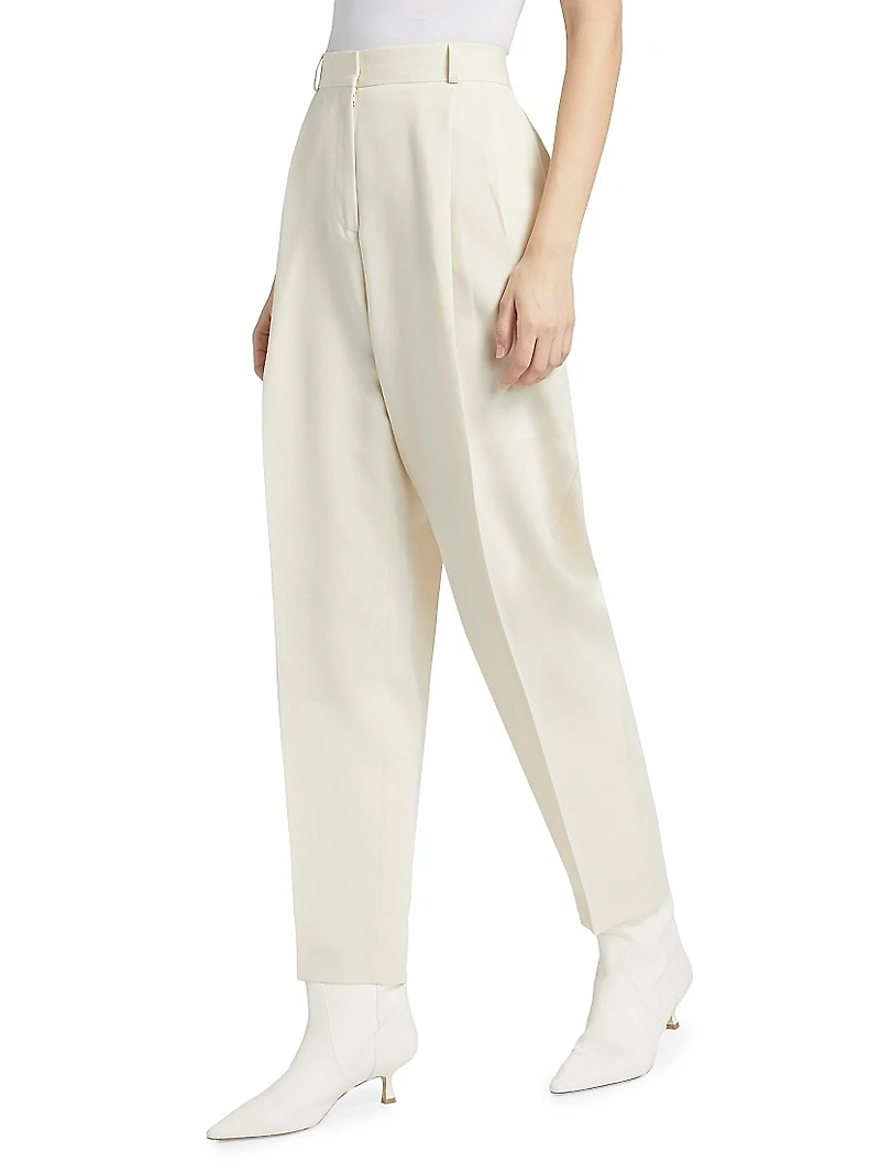 Double-Pleated Tailored Trousers