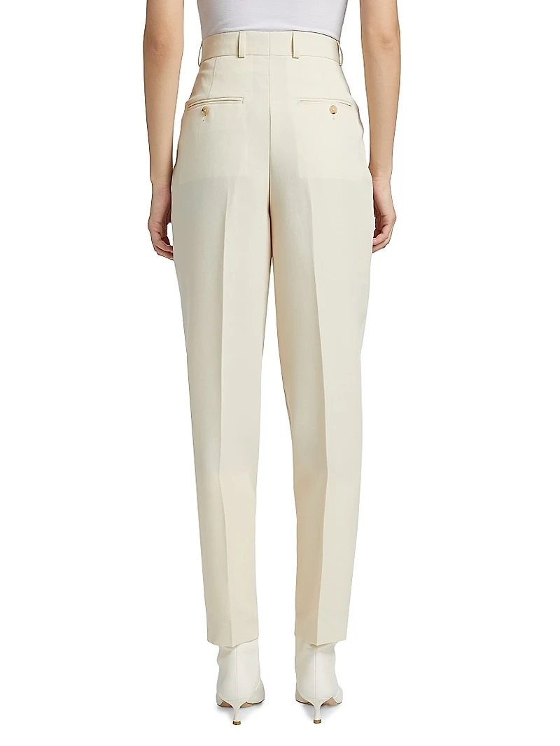 Double-Pleated Tailored Trousers