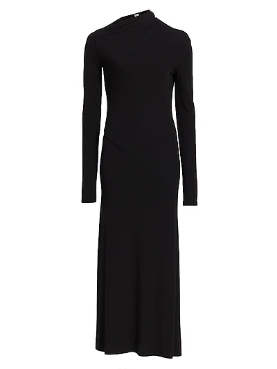 Draped Jersey Maxi Dress
