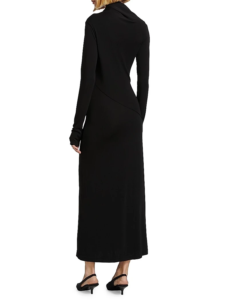Draped Jersey Maxi Dress
