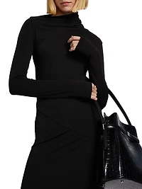 Draped Jersey Maxi Dress