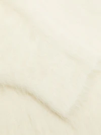 Draped-Scarf Knit Sweater