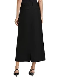 Wool-Blend Straight Maxi Skirt