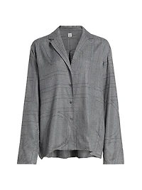 Monogram Flannel Pajama Top