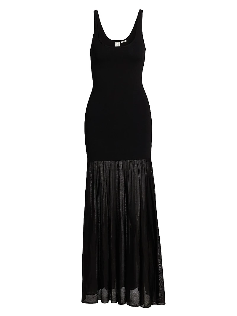 Evening Plissé Tank Dress