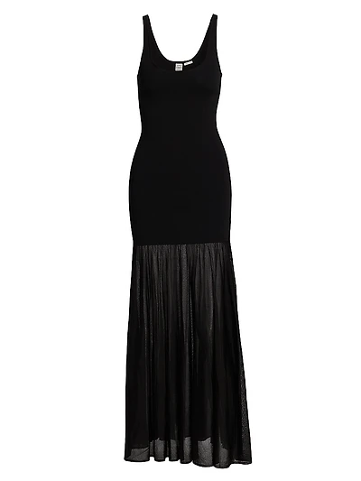 Evening Plissé Tank Dress