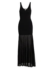 Evening Plissé Tank Dress