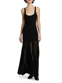 Evening Plissé Tank Dress