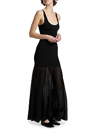 Evening Plissé Tank Dress