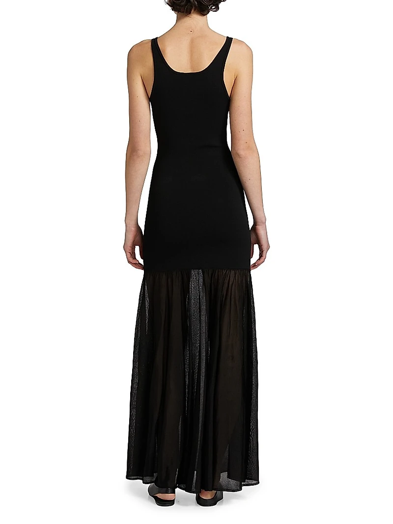 Evening Plissé Tank Dress