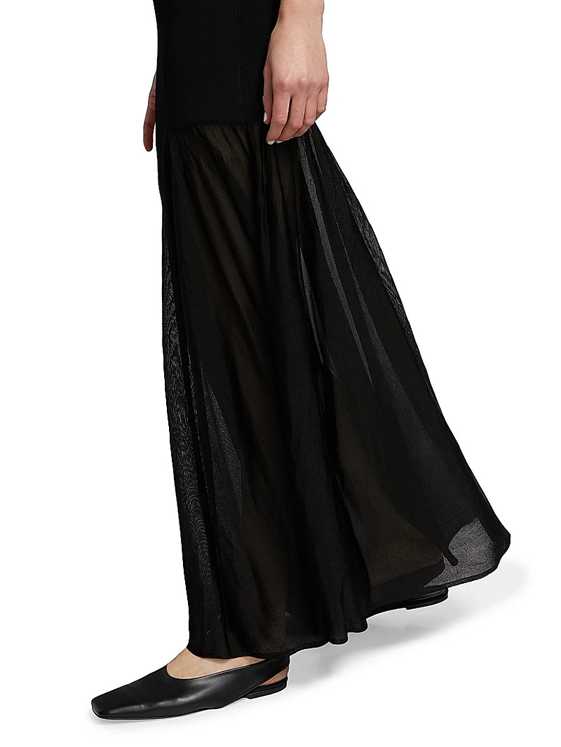 Evening Plissé Tank Dress