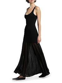 Evening Plissé Tank Dress