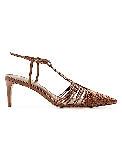 Nessa 60MM Woven Leather Pumps