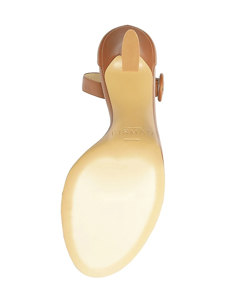 Clarita 85MM Buckle Leather Sandals