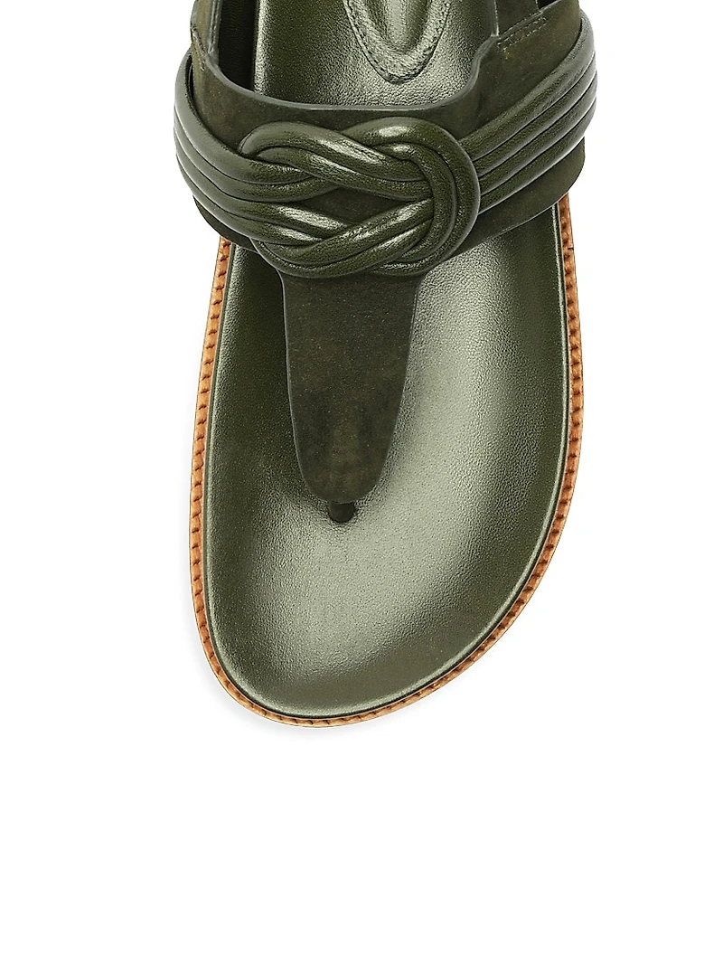 Vicky Leather T-Strap Sandals