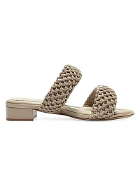 Lilla 30MM Woven Leather Sandals