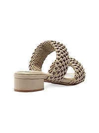 Lilla 30MM Woven Leather Sandals
