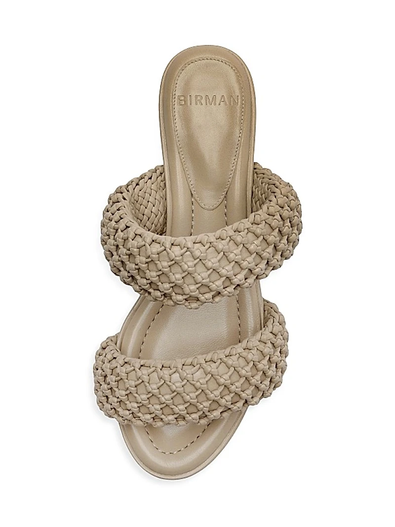 Lilla 30MM Woven Leather Sandals