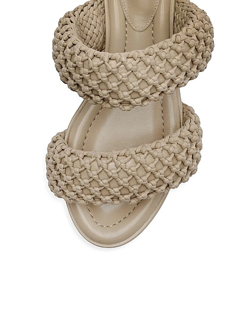 Lilla 30MM Woven Leather Sandals
