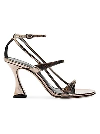 Tita 85MM Metallic Leather Cage Sandals