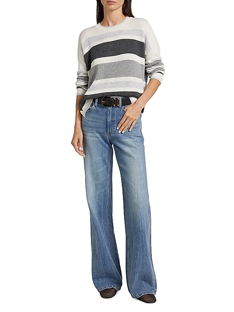 Maura Striped Wool-Blend Sweater
