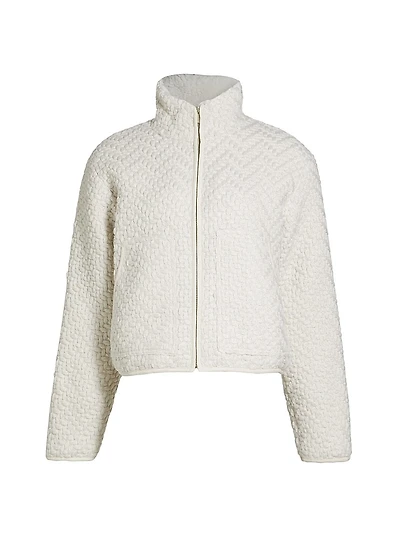 Mandie Stretch-Cotton Faux-Sherpa Jacket