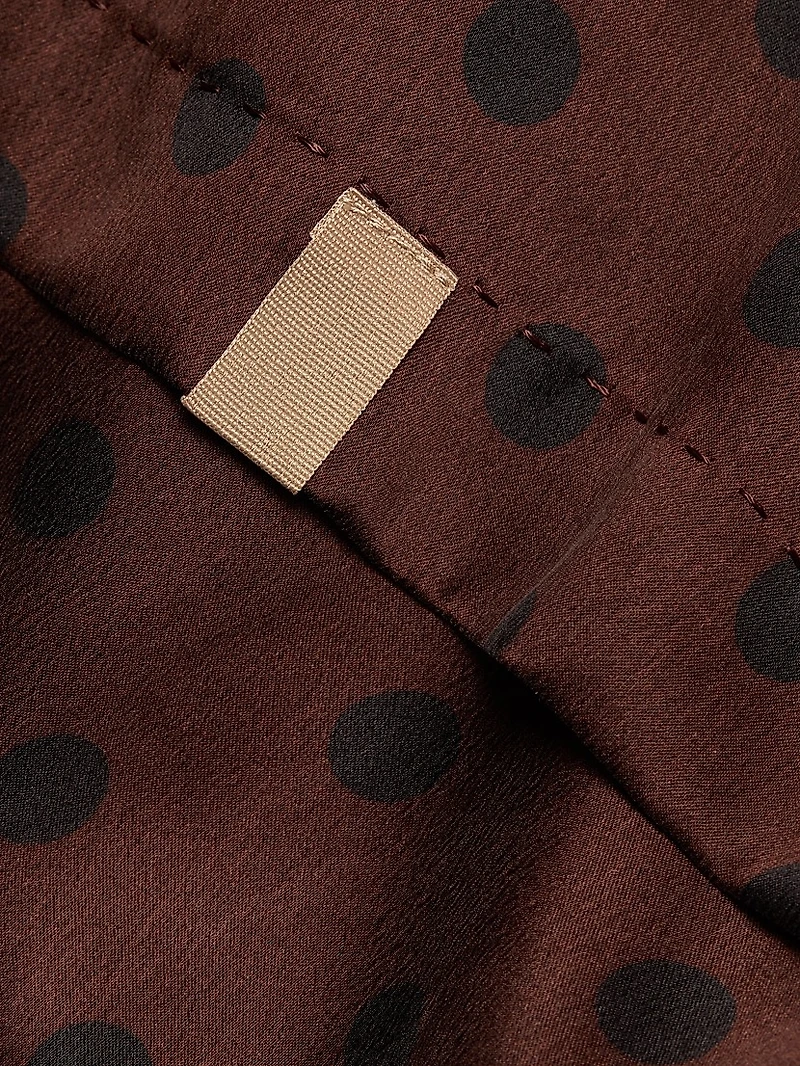 Washable Silk High-Rise Pants 2-Piece Pajama Set