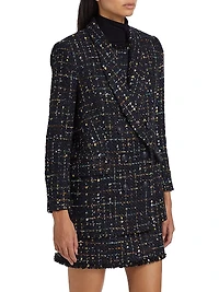 Jayda Tweed Double-Breasted Blazer