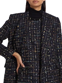 Jayda Tweed Double-Breasted Blazer