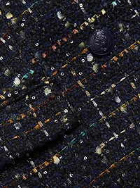 Jayda Tweed Double-Breasted Blazer