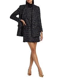 Jayda Tweed Double-Breasted Blazer