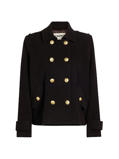 Franco Wool-Blend Double-Breasted Military Jacket