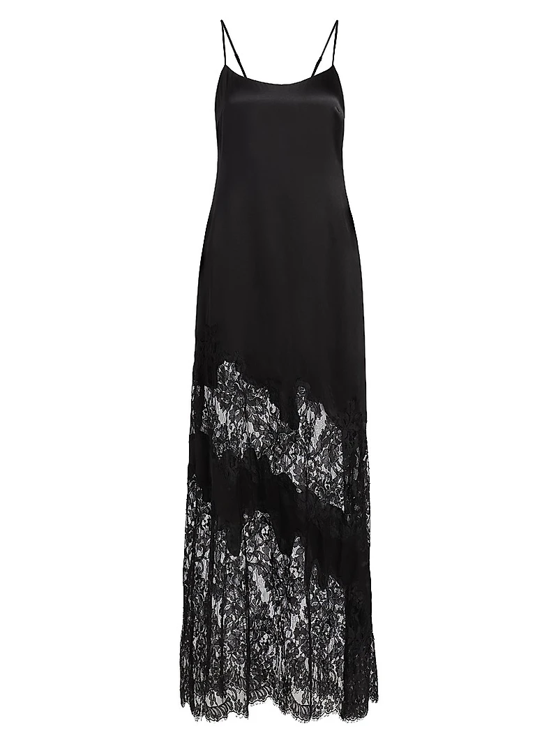 Silvana Silk-Lace Sleeveless Gown