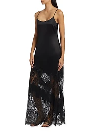 Silvana Silk-Lace Sleeveless Gown