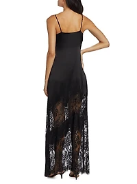 Silvana Silk-Lace Sleeveless Gown