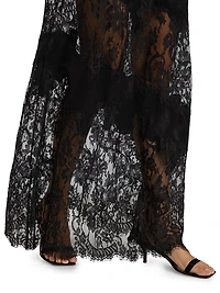 Silvana Silk-Lace Sleeveless Gown