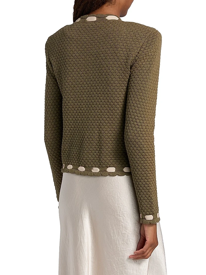Astor Cotton-Blend Crewneck Cardigan
