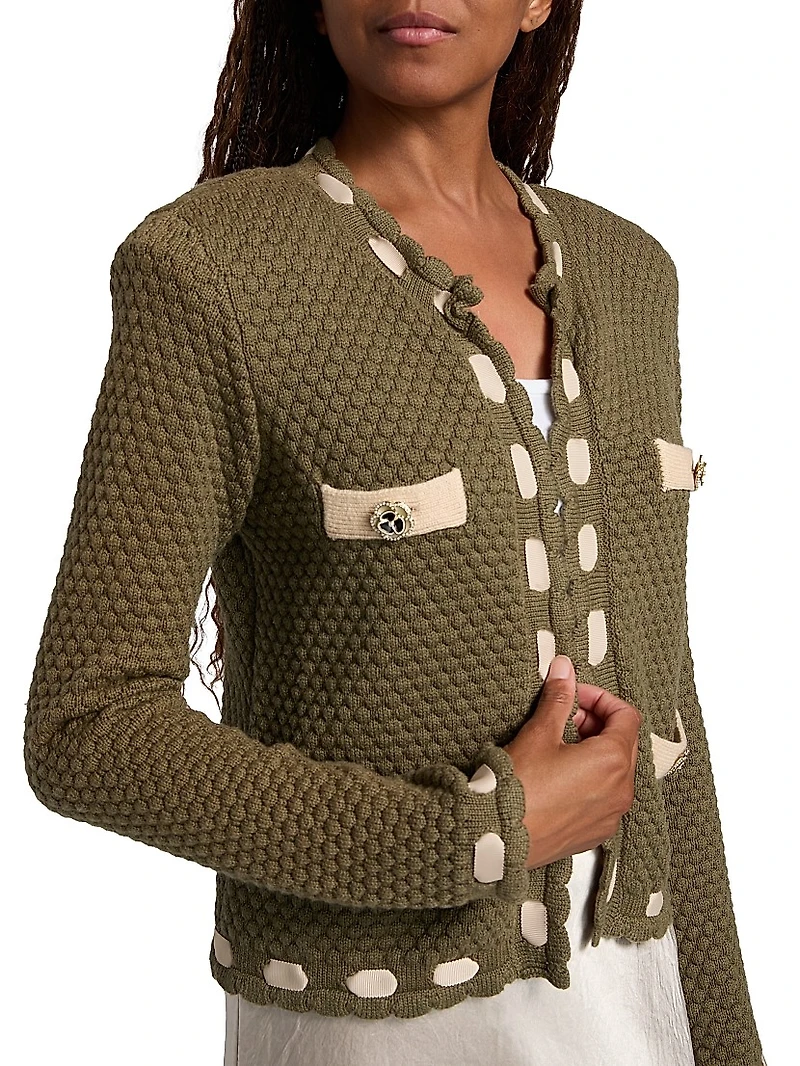 Astor Cotton-Blend Crewneck Cardigan