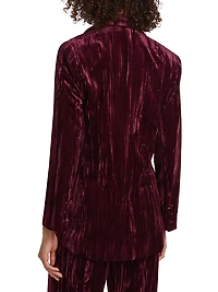 Aimee Velvet Double-Breasted Blazer