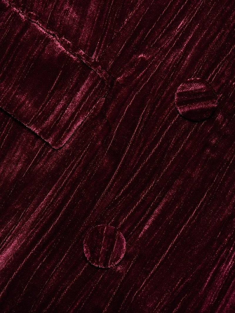 Aimee Velvet Double-Breasted Blazer