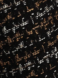 Livvy Houndstooth Tweed High-Rise Straight-Leg Pants